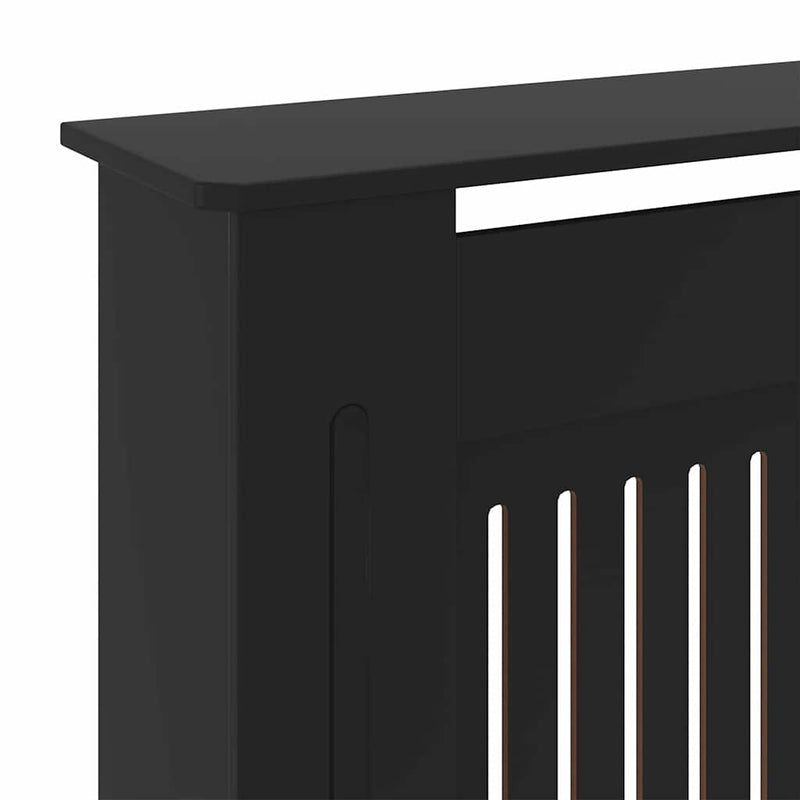 vidaXL Radiátor fedezék 2 pcs Fekete 205x20.5x81.5cm Faanyag