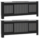 vidaXL Radiátor fedezék 2 pcs Fekete 205 x 20,5 x 81,5cm Faanyag