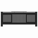 vidaXL Radiátor fedezék 2 pcs Fekete 205 x 20,5 x 81,5cm Faanyag