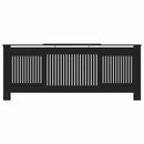 vidaXL Radiátor fedezék 2 pcs Fekete 205 x 20,5 x 81,5cm Faanyag