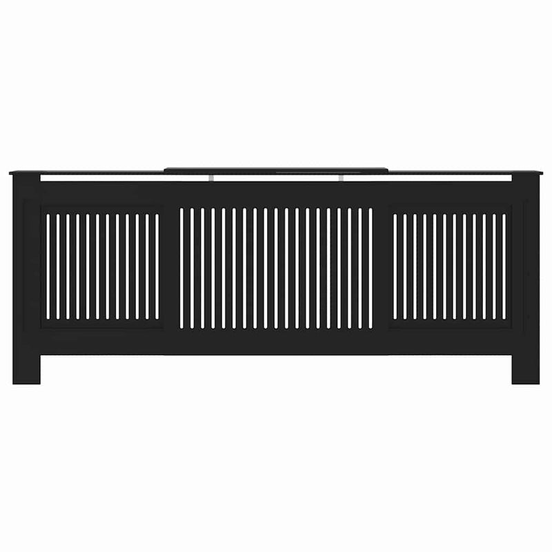 vidaXL Radiátor fedezék 2 pcs Fekete 205x20.5x81.5cm Faanyag