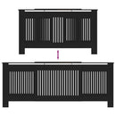 vidaXL Radiátor fedezék 2 pcs Fekete 205 x 20,5 x 81,5cm Faanyag