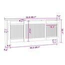 vidaXL Radiátor fedezék 2 pcs Fekete 205 x 20,5 x 81,5cm Faanyag