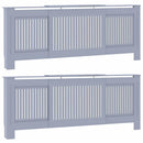 vidaXL Radiátor fedezék 2 pcs Szürke 205 x 20,5 x 81,5cm Faanyag