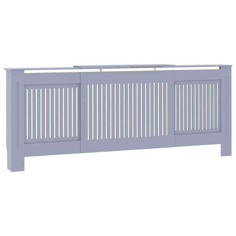 vidaXL Radiátor fedezék 2 pcs Szürke 205x20.5x81.5cm Faanyag