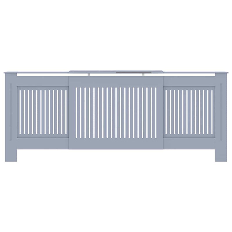 vidaXL Radiátor fedezék 2 pcs Szürke 205x20.5x81.5cm Faanyag