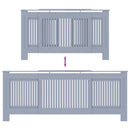 vidaXL Radiátor fedezék 2 pcs Szürke 205 x 20,5 x 81,5cm Faanyag