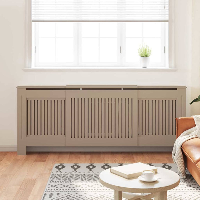 vidaXL Radiátor fedezék 2 pcs Barna 205x20.5x81.5cm Faanyag