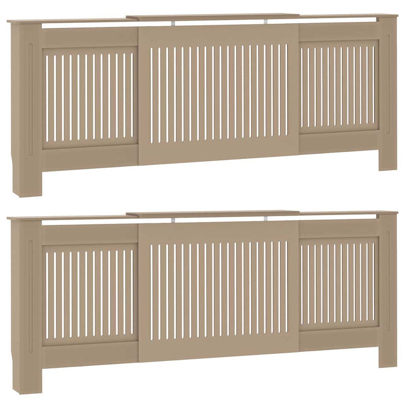 vidaXL Radiátor fedezék 2 pcs Barna 205x20.5x81.5cm Faanyag