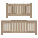 vidaXL Radiátor fedezék 2 pcs Barna 205 x 20,5 x 81,5cm Faanyag