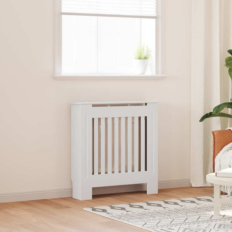 vidaXL Radiátor fedezék 2 pcs Fehér 78x19x81.5cm Faanyag