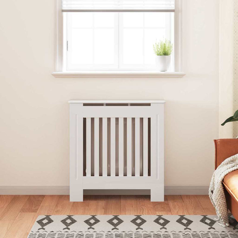 vidaXL Radiátor fedezék 2 pcs Fehér 78x19x81.5cm Faanyag