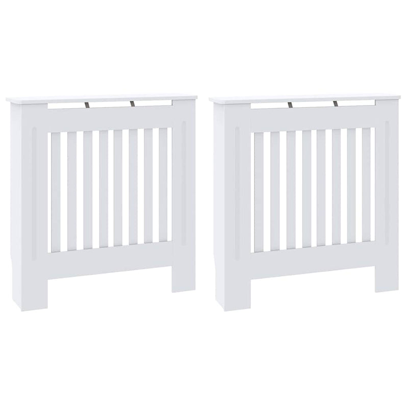 vidaXL Radiátor fedezék 2 pcs Fehér 78x19x81.5cm Faanyag