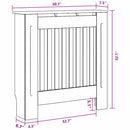 vidaXL Radiátor fedezék 2 pcs Fehér 78 x 19 x 81,5cm Faanyag