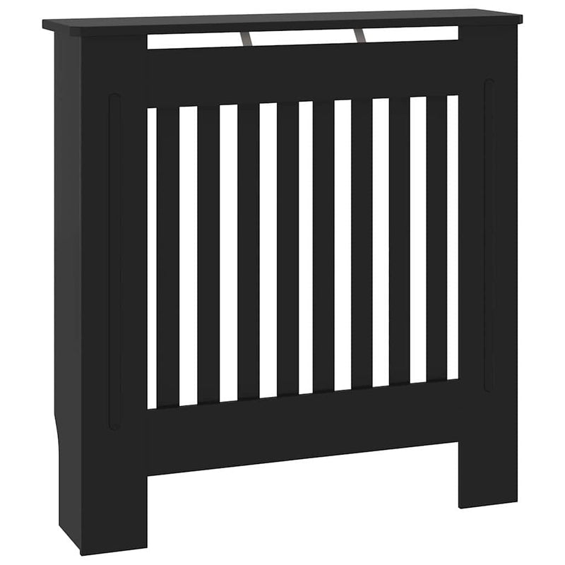vidaXL Radiátor fedezék 2 pcs Fekete 78x19x81.5cm Faanyag