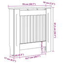 vidaXL Radiátor fedezék Sonoma Tölgy 78 x 19 x 81,5cm Faanyag