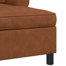 vidaXL PÁRÁS FOTEL párnával Barna 91 x 157 x 91 cm Műbőr
