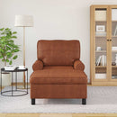 vidaXL PÁRÁS FOTEL párnával Barna 91 x 157 x 91 cm Műbőr