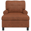 vidaXL PÁRÁS FOTEL párnával Barna 91 x 157 x 91 cm Műbőr