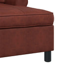 vidaXL PÁRÁS FOTEL párnával Fényes Barna 91 x 157 x 91 cm Műbőr