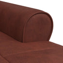 vidaXL PÁRÁS FOTEL párnával Fényes Barna 91 x 157 x 91 cm Műbőr