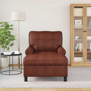 vidaXL PÁRÁS FOTEL párnával Fényes Barna 91 x 157 x 91 cm Műbőr