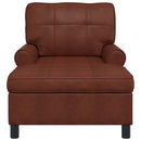 vidaXL PÁRÁS FOTEL párnával Fényes Barna 91 x 157 x 91 cm Műbőr