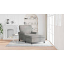 vidaXL PÁRÁS FOTEL párnával Világosszürke 91 x 157 x 91 cm Bársony