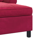 vidaXL PÁRÁS FOTEL párnával Bordó 91 x 157 x 91 cm Bársony