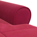 vidaXL PÁRÁS FOTEL párnával Bordó 91 x 157 x 91 cm Bársony