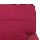vidaXL PÁRÁS FOTEL párnával Bordó 91 x 157 x 91 cm Bársony