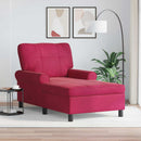 vidaXL PÁRÁS FOTEL párnával Bordó 91 x 157 x 91 cm Bársony
