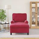 vidaXL PÁRÁS FOTEL párnával Bordó 91 x 157 x 91 cm Bársony
