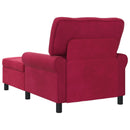 vidaXL PÁRÁS FOTEL párnával Bordó 91 x 157 x 91 cm Bársony