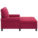 vidaXL PÁRÁS FOTEL párnával Bordó 91 x 157 x 91 cm Bársony