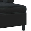 vidaXL PÁRÁS FOTEL párnával Fekete 91 x 157 x 91 cm Bársony