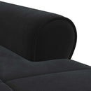 vidaXL PÁRÁS FOTEL párnával Fekete 91 x 157 x 91 cm Bársony