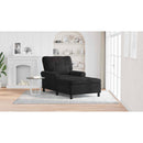 vidaXL PÁRÁS FOTEL párnával Fekete 91 x 157 x 91 cm Bársony