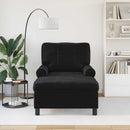 vidaXL PÁRÁS FOTEL párnával Fekete 91 x 157 x 91 cm Bársony