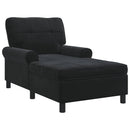 vidaXL PÁRÁS FOTEL párnával Fekete 91 x 157 x 91 cm Bársony