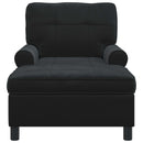 vidaXL PÁRÁS FOTEL párnával Fekete 91 x 157 x 91 cm Bársony