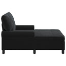 vidaXL PÁRÁS FOTEL párnával Fekete 91 x 157 x 91 cm Bársony