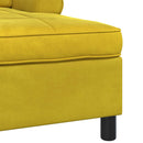 vidaXL PÁRÁS FOTEL párnával Sárga 91 x 157 x 91 cm Bársony