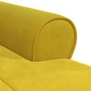 vidaXL PÁRÁS FOTEL párnával Sárga 91 x 157 x 91 cm Bársony