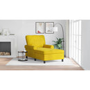 vidaXL PÁRÁS FOTEL párnával Sárga 91 x 157 x 91 cm Bársony