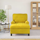 vidaXL PÁRÁS FOTEL párnával Sárga 91 x 157 x 91 cm Bársony