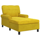 vidaXL PÁRÁS FOTEL párnával Sárga 91 x 157 x 91 cm Bársony