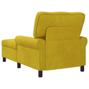 vidaXL PÁRÁS FOTEL párnával Sárga 91 x 157 x 91 cm Bársony