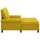 vidaXL PÁRÁS FOTEL párnával Sárga 91 x 157 x 91 cm Bársony