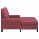 vidaXL PÁRÁS FOTEL párnával Bordó 91 x 157 x 91 cm szövet